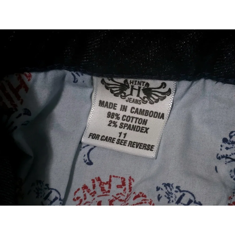 Hint‎ Women's Drak Blue Denim Knee Length Skirt Size 11